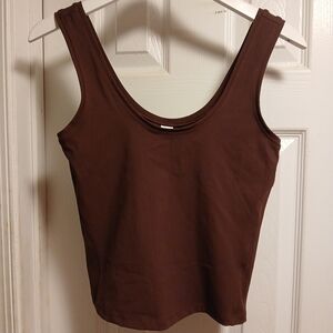 SPANX Marone Stretchy Cropped Short Tank Active Top Sz.S